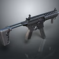Modern Black Rifle Featuring Long Barrel Rail System and Magazine Design