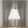 Elegant Silver Gray Curtains With Sheer Panels And Window Natural Light