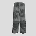 Gray Tie Dye Cargo Pants With Multiple Pockets For Casual Daily Wear