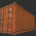 Orange Metal Shipping Container Building Structure With Door Lock And Hinges