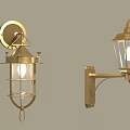 Vintage Brass Wall Lamps With Glass Shades And Elegant Design For Home Decor