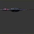 Vibrant Blue And Pink Pterosaur 3D Model With Detailed Wings And Tail