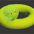 Yellow Duck Shaped Swim Ring as Fun Sports Equipment for Kids