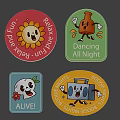 Decorative Round Rugs With Various Fun Designs Text Phrases And Cartoon Patterns For Home