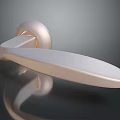 Sleek Modern Golden Door Handle With Reflective Surface And Contemporary Design