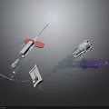 Medical IV Infusion Devices With Needle Catheter Connector And Adhesive Fixator