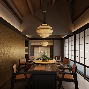 TOMO East Wood Building Restaurant Box Restaurant Box 3d model