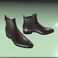 Brown Leather Chelsea Boots With Elastic Side Panels Pointed Toe And Black Soles