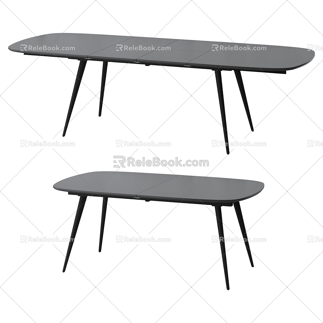 Simple dining table 3d model