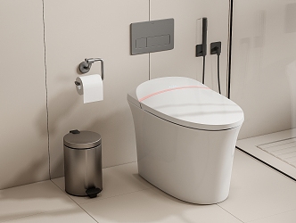 Smart toilet 3d model