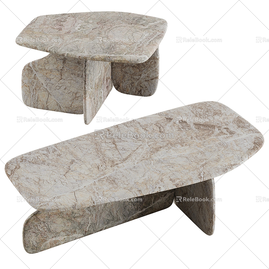 Stone Coffee Table 3d model