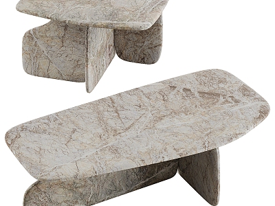 Stone Coffee Table 3d model