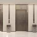 Modern Elevator Elevator Door Elevator Trash Can Lift 3d model