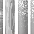 Perforated plate luminous column aluminum veneer transparent column 3d model