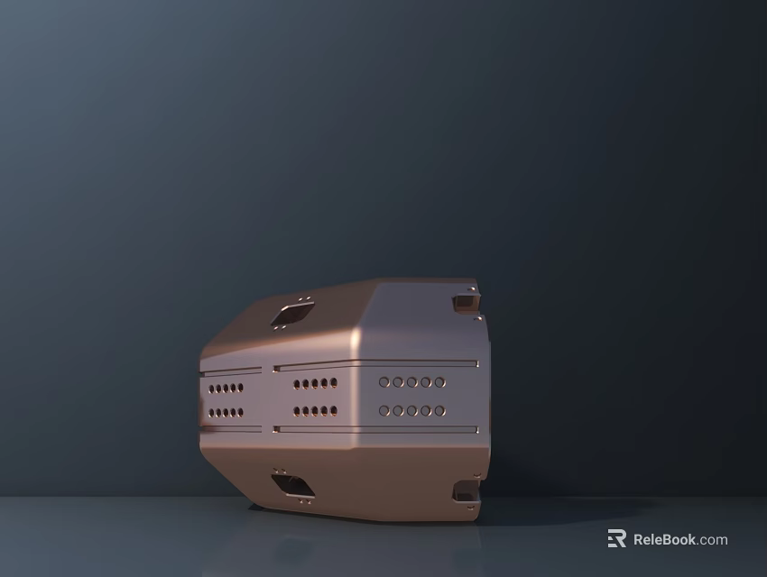 Modern KTV Equipment With Sleek Metal Design And Perforated Panel Structure 3d model