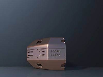 Modern KTV Equipment With Sleek Metal Design And Perforated Panel Structure 3d model