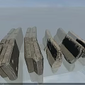 Road Facilities Concrete Curb Stones With Various Shapes Wear Marks And Stripes