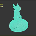 Traditional Chinese Decorative Ornament Set With Mythical Qilin Figurine And Intricate Carved Base