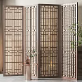 New Chinese Style Screen Partition 3d model
