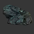 Decorative Ornamental Mineral Crystal Decor Piece With Blue Green Black Shiny Surface For Home Accent