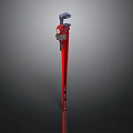 Professional Red Pipe Wrench Manual Plumbing Tool With Long Handle For Industrial Pipe Repair