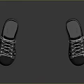 Black Casual Shoes With White Laces And Sleek Design For Everyday Wear