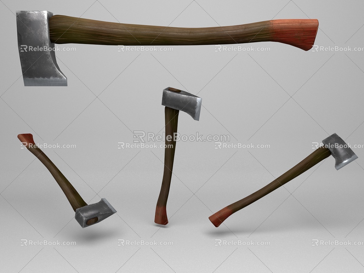 Axe Tool Knife Weapon Next Generation Realistic Cutter Agricultural Cutting Wood 3d model