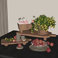 Modern Tableware Ornaments 3d model