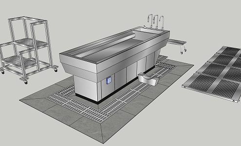 Modern anatomical bed 3d model