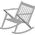 Wooden Rocking Chair Modern Simple Design With Slatted Back And Armrests For Relaxing Comfort