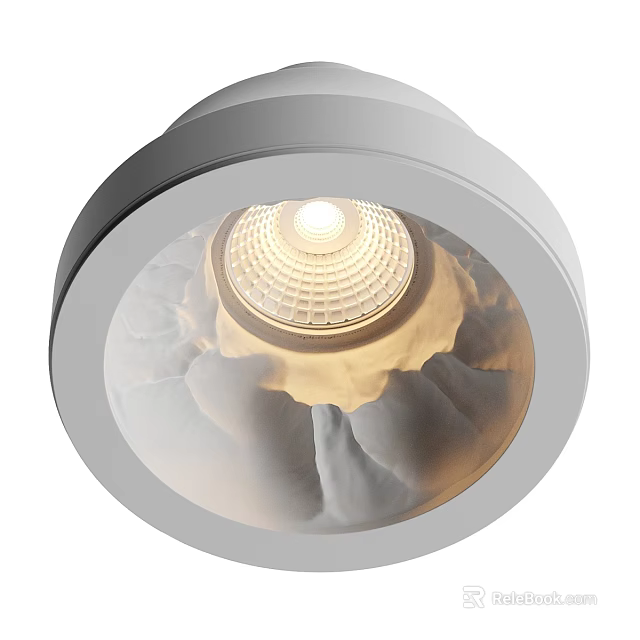 Modern Recessed Downlight Spotlight with White Design and LED Light Source for Home Ceiling 3d model