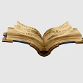 Ancient Open Book With Intricate Geometric Patterns Mystical Text And Golden Decorative Edges