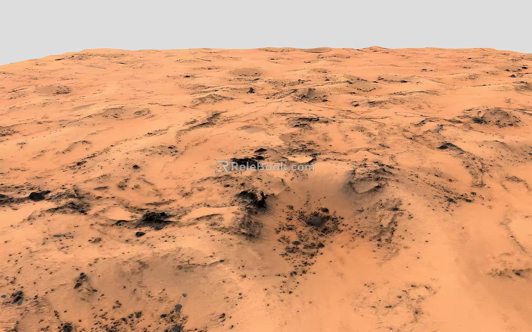 Modern Mars Terrain Dune Desert Rock Sandy Mountain Desert 3d model