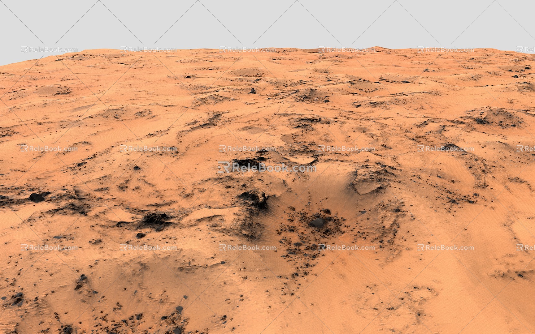 Modern Mars Terrain Dune Desert Rock Sandy Mountain Desert 3d model