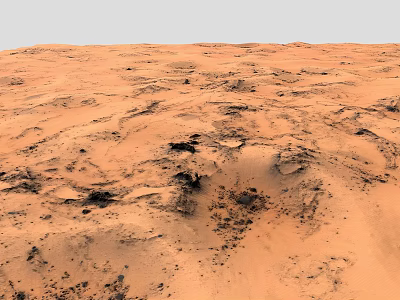 Mars Vast Red Sandy Terrain Rugged Undulating Surface Desolate Natural Scenery 3d model