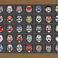 Colorful Traditional Chinese Peking Opera Mask Wall Hangings Home Decorative Multiple Designs Framed