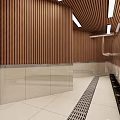 Modern Industrial Equipment Room With Water Pump System Glass Partition And Wooden Ceiling