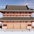 Chongeave Xieshan Top Hall Great Hall Temple Architecture Ancient Architecture Chinese Architecture 3d model