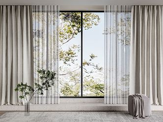 Modern Curtains 3d model