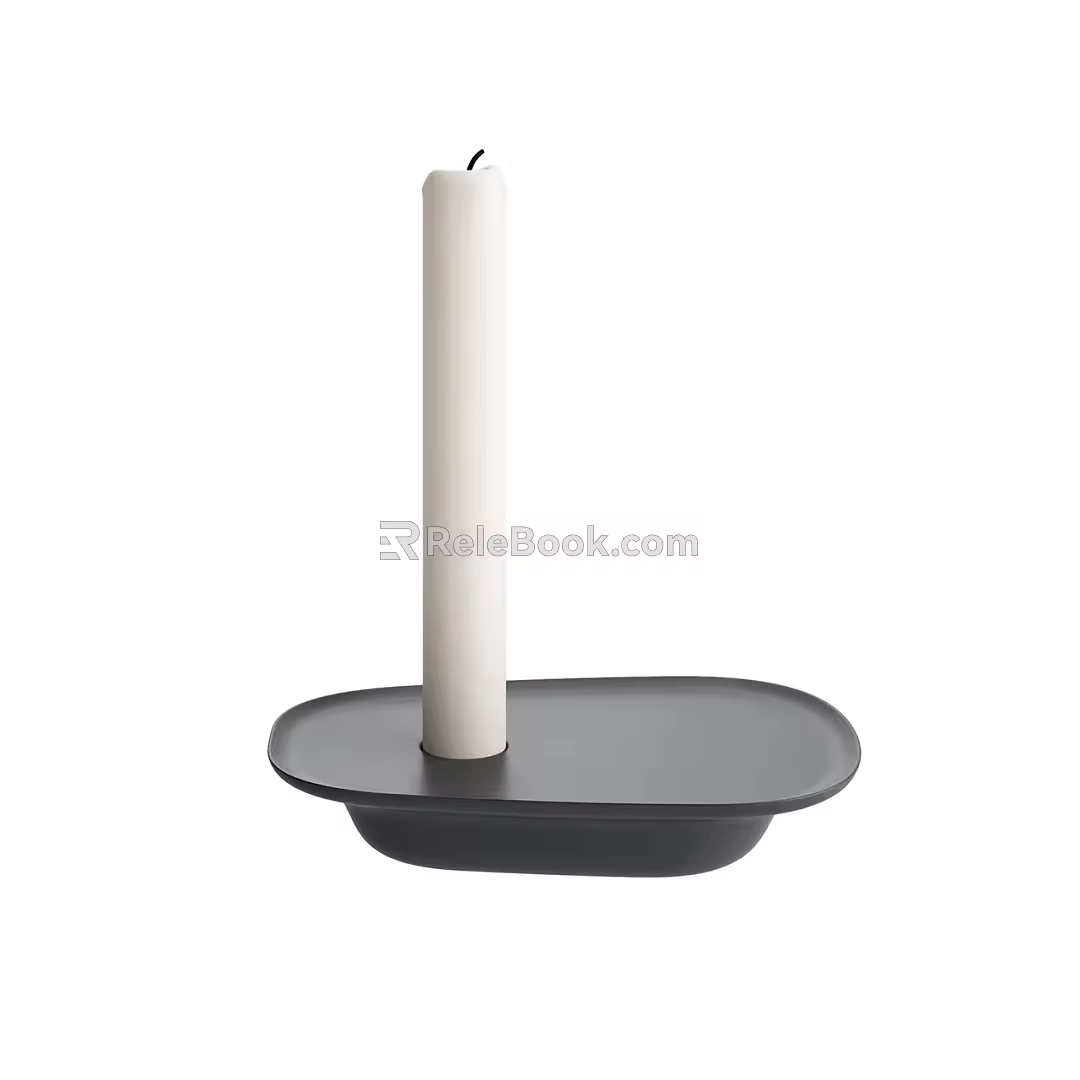 Modern Candlestick Floating Candlestick 3d model