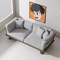 Double sofa 3d model