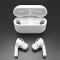 White Wireless Earbuds with Open Charging Case Modern Design and LED Indicator 3d model