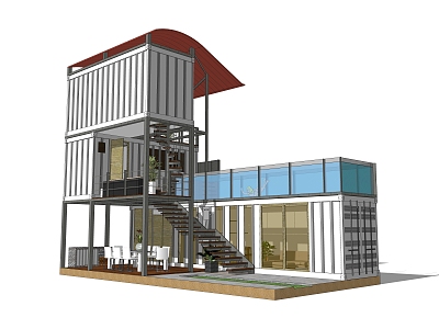 INDUSTRIAL LOFT CONTAINER CONSTRUCTION model