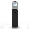Smart Machine Standing Self Service Kiosk With Digital Screen And Wheels 3d model