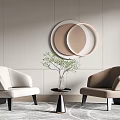 Modern leisure sofa combination single chair 3d model