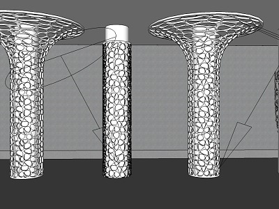 Modern Special-shaped Column Creative Column Decorative Column Package Column Modeling Column Petals Column model