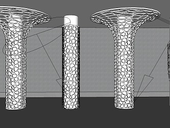 Modern Special-shaped Column Creative Column Decorative Column Package Column Modeling Column Petals Column 3d model