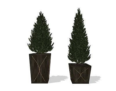Mediterranean potted plant potted combination 3d model