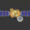 Advanced Orbital Satellite With Solar Panels And Scientific Instruments For Space Exploration