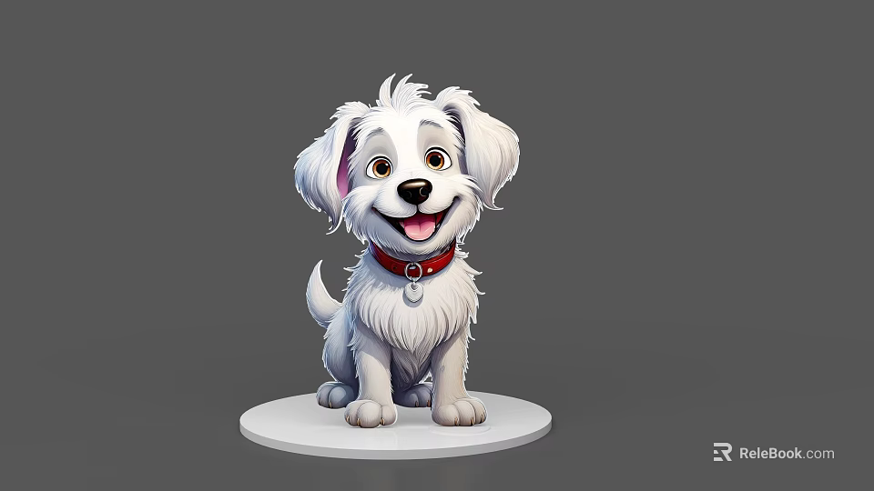 Colorful Reptile Lizard Perched on White Surface Against Gray Background Scene 3d model 